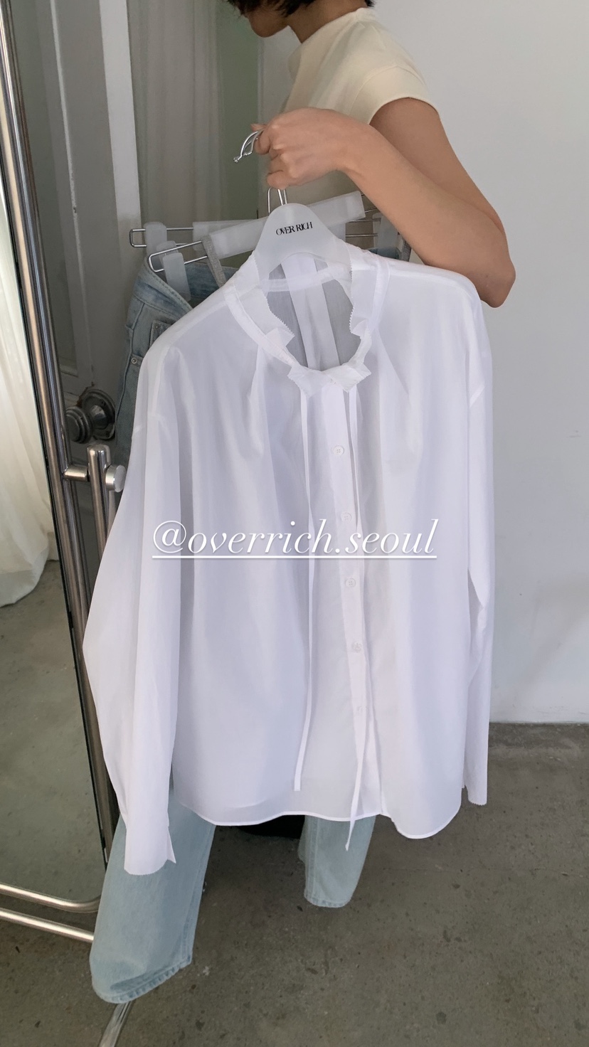 OVER RICH韓國東大門直郵女裝新款休閑熱賣時尚襯衫蕾絲衫OVER RICH襯衫/蕾絲衫