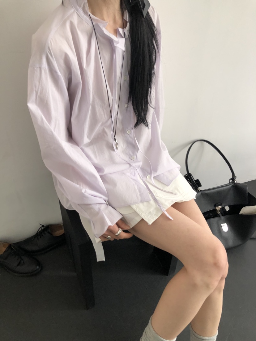 OVER RICH韓國東大門直郵女裝新款休閑熱賣時尚襯衫蕾絲衫OVER RICH襯衫/蕾絲衫