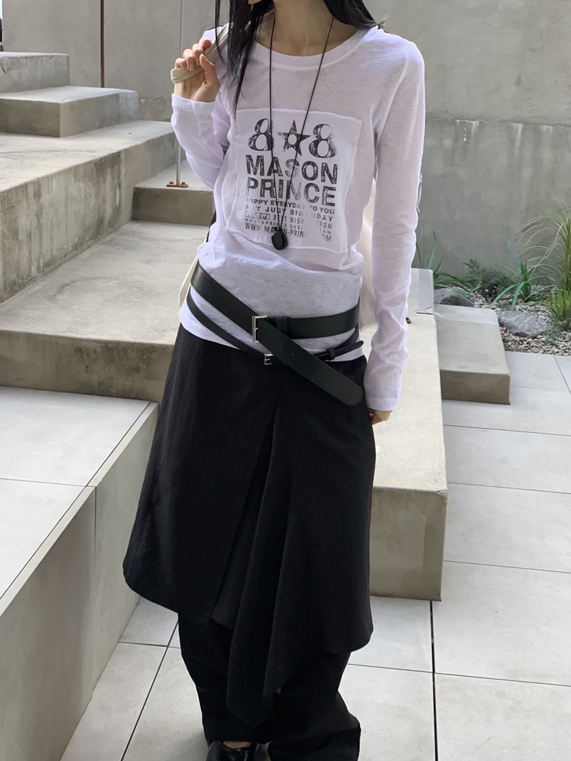 OVER RICH韓國東大門直郵女士新品時尚半身裙中短裙不對稱OVER RICH半身裙/中短裙