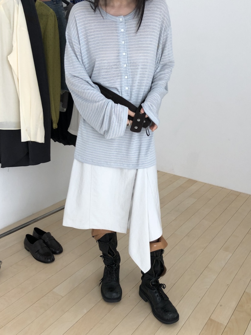 OVER RICH韓國東大門直郵女士新品時尚半身裙中短裙不對稱OVER RICH半身裙/中短裙