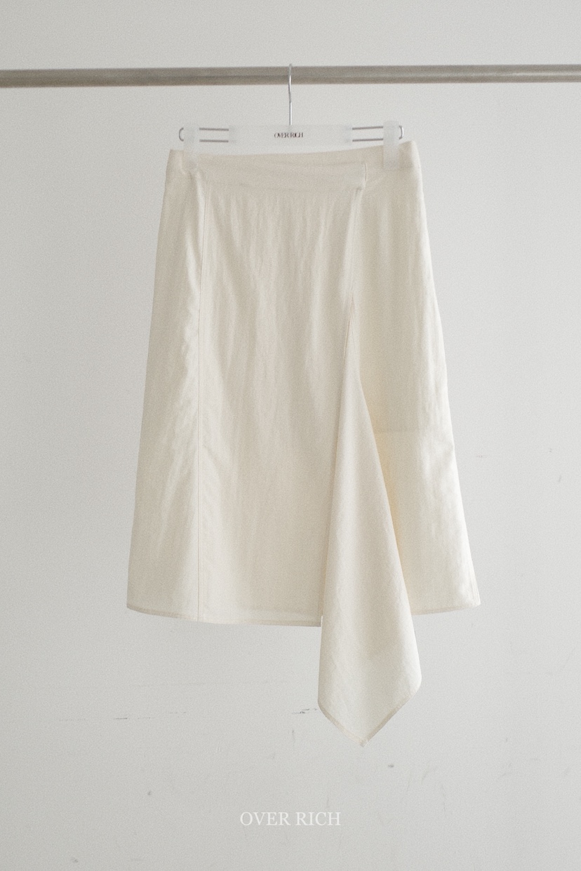 OVER RICH韓國東大門直郵女士新品時尚半身裙中短裙不對稱OVER RICH半身裙/中短裙圖色2