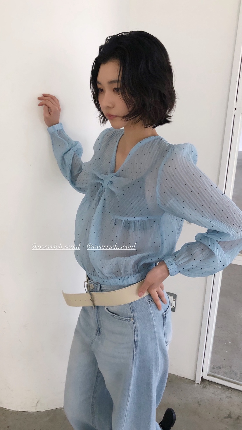 OVER RICH韓國代購女裝新品休閑熱賣人氣推薦襯衫蕾絲衫OVER RICH襯衫/蕾絲衫