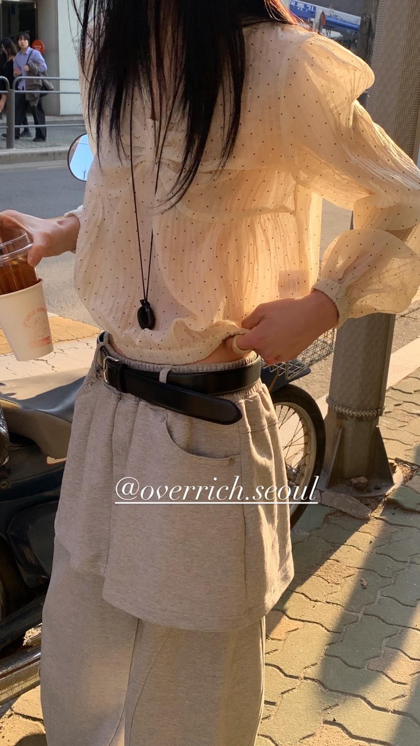 OVER RICH韓國代購女裝新品休閑熱賣人氣推薦襯衫蕾絲衫OVER RICH襯衫/蕾絲衫