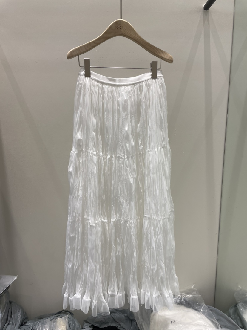 NEOUL韓國東大門代購女裝新品26春夏推薦熱賣時尚休閑長裙NEOUL/ahin雙領標簽長裙