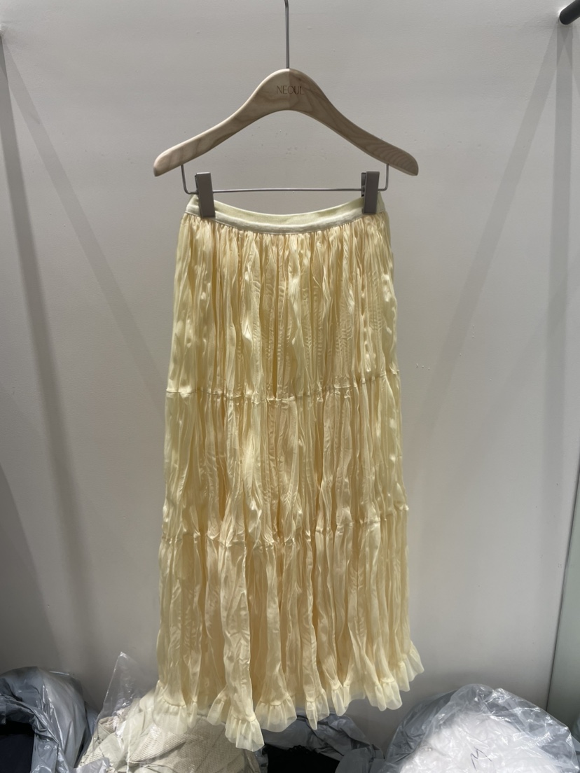 NEOUL韓國東大門代購女裝新品26春夏推薦熱賣時尚休閑長裙NEOUL/ahin雙領標簽長裙