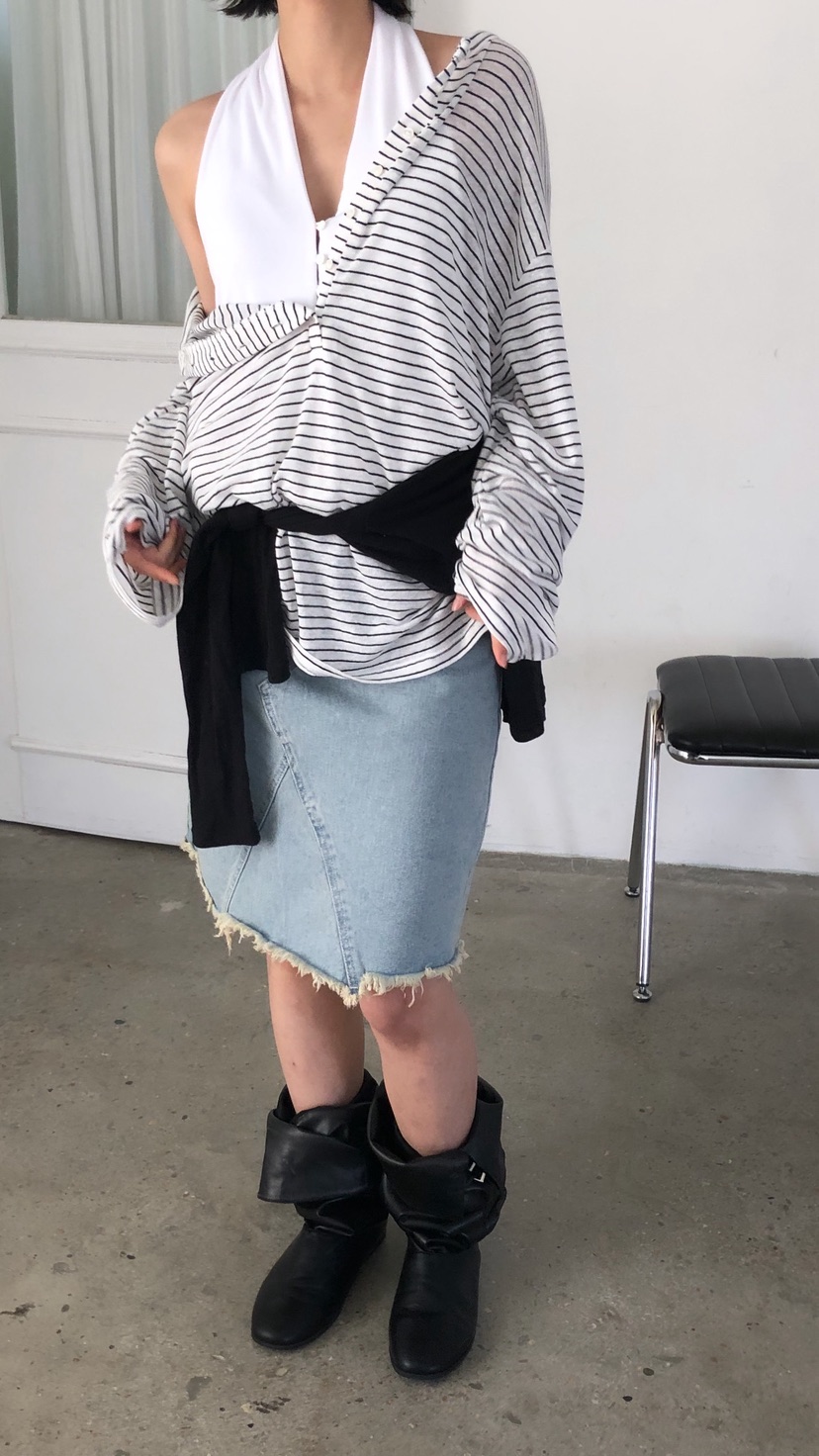 OVER RICH韓國東大門代購女士新款職業26春夏半身裙中短裙OVER RICH半身裙/中短裙