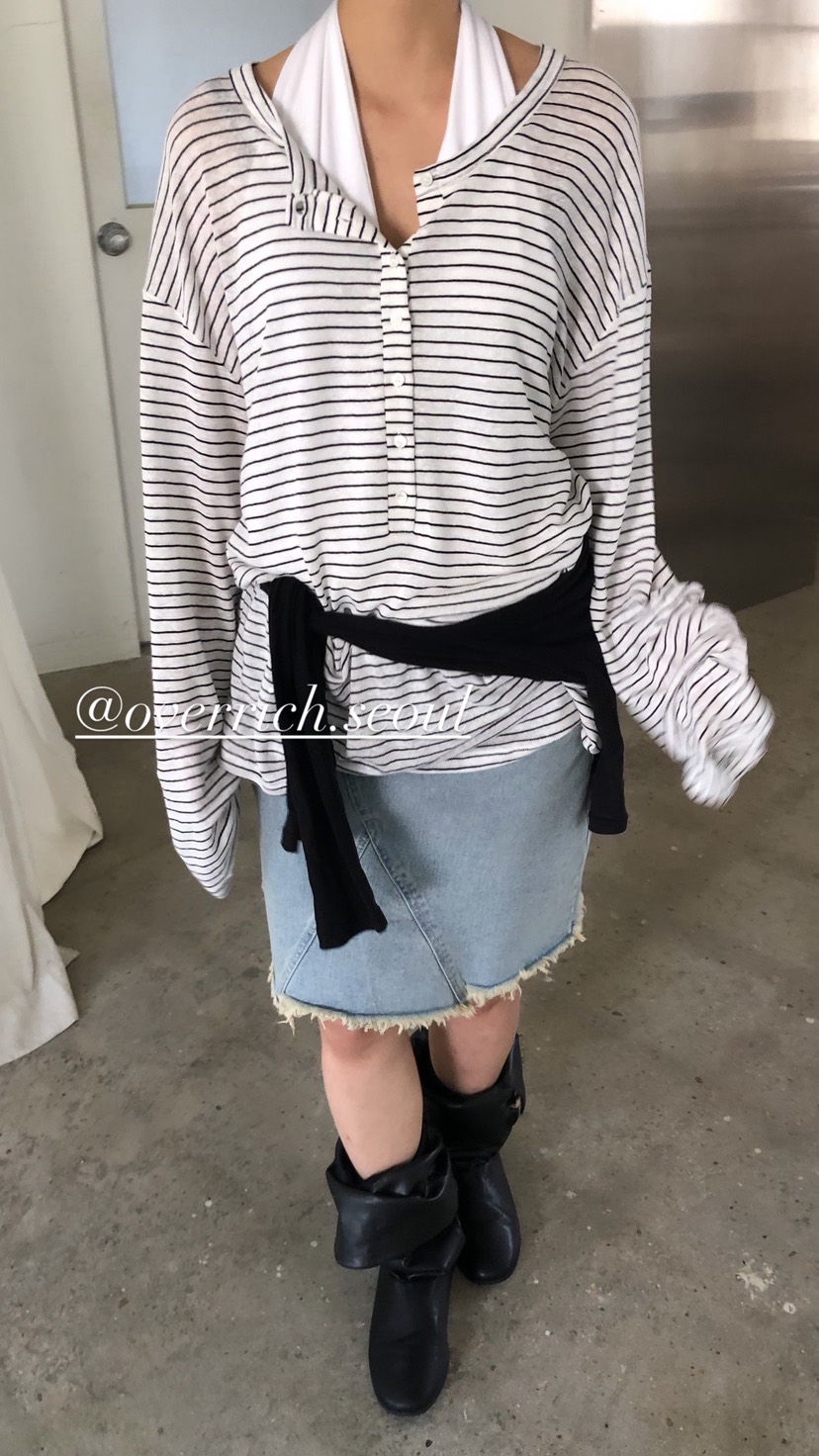 OVER RICH韓國東大門代購女士新款職業26春夏半身裙中短裙OVER RICH半身裙/中短裙