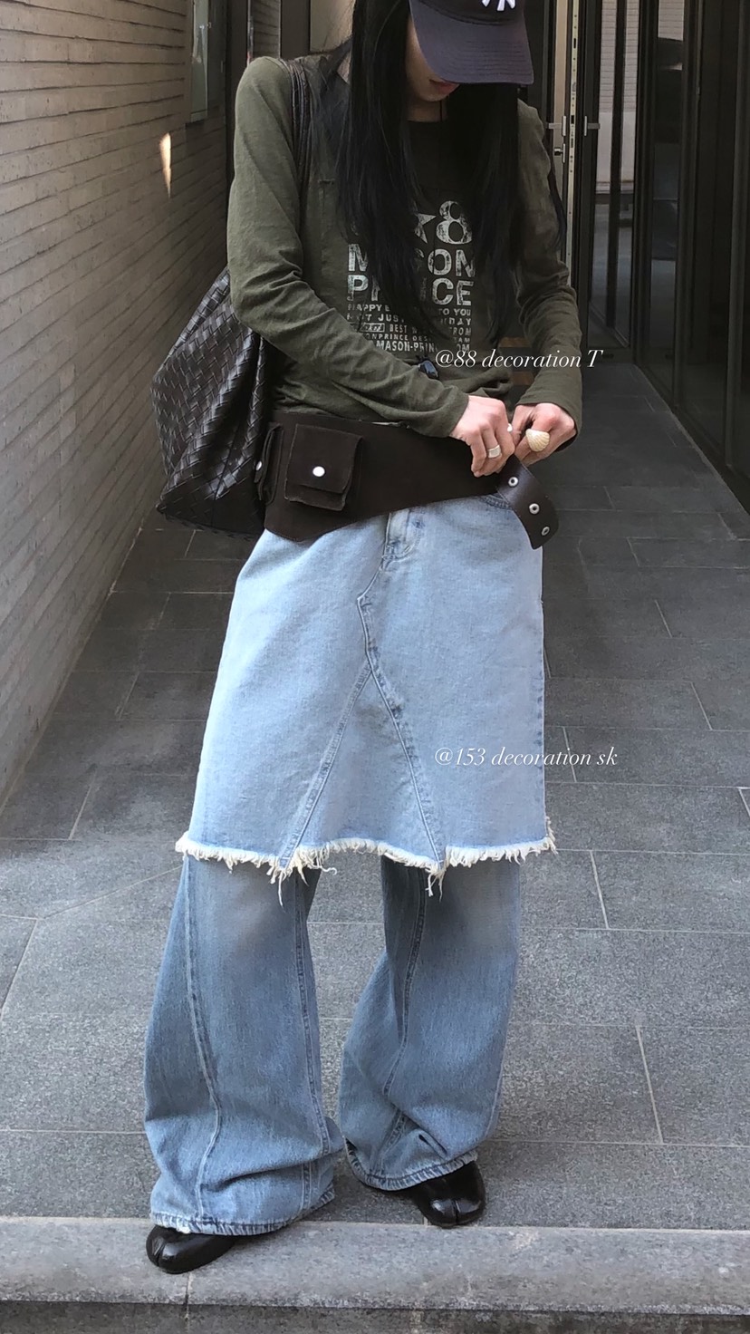 OVER RICH韓國東大門代購女士新款職業26春夏半身裙中短裙OVER RICH半身裙/中短裙