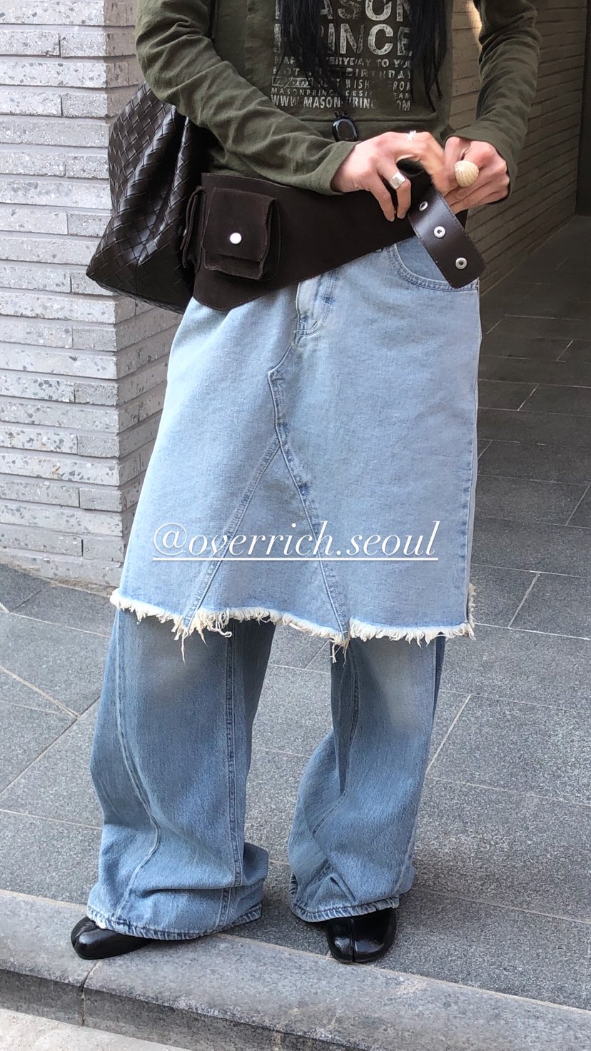 OVER RICH韓國東大門代購女士新款職業26春夏半身裙中短裙OVER RICH半身裙/中短裙