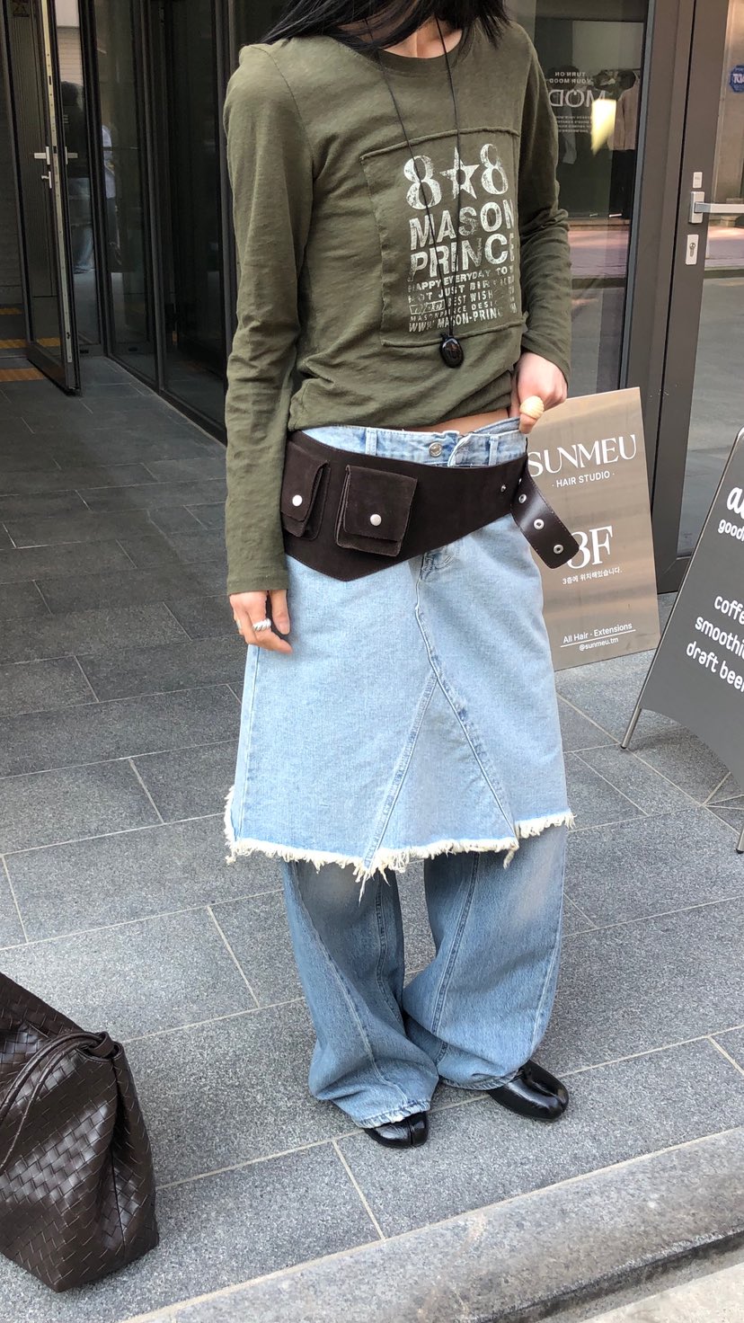 OVER RICH韓國東大門代購女士新款職業26春夏半身裙中短裙OVER RICH半身裙/中短裙