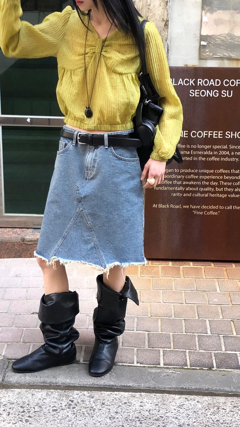 OVER RICH韓國東大門代購女士新款職業26春夏半身裙中短裙OVER RICH半身裙/中短裙