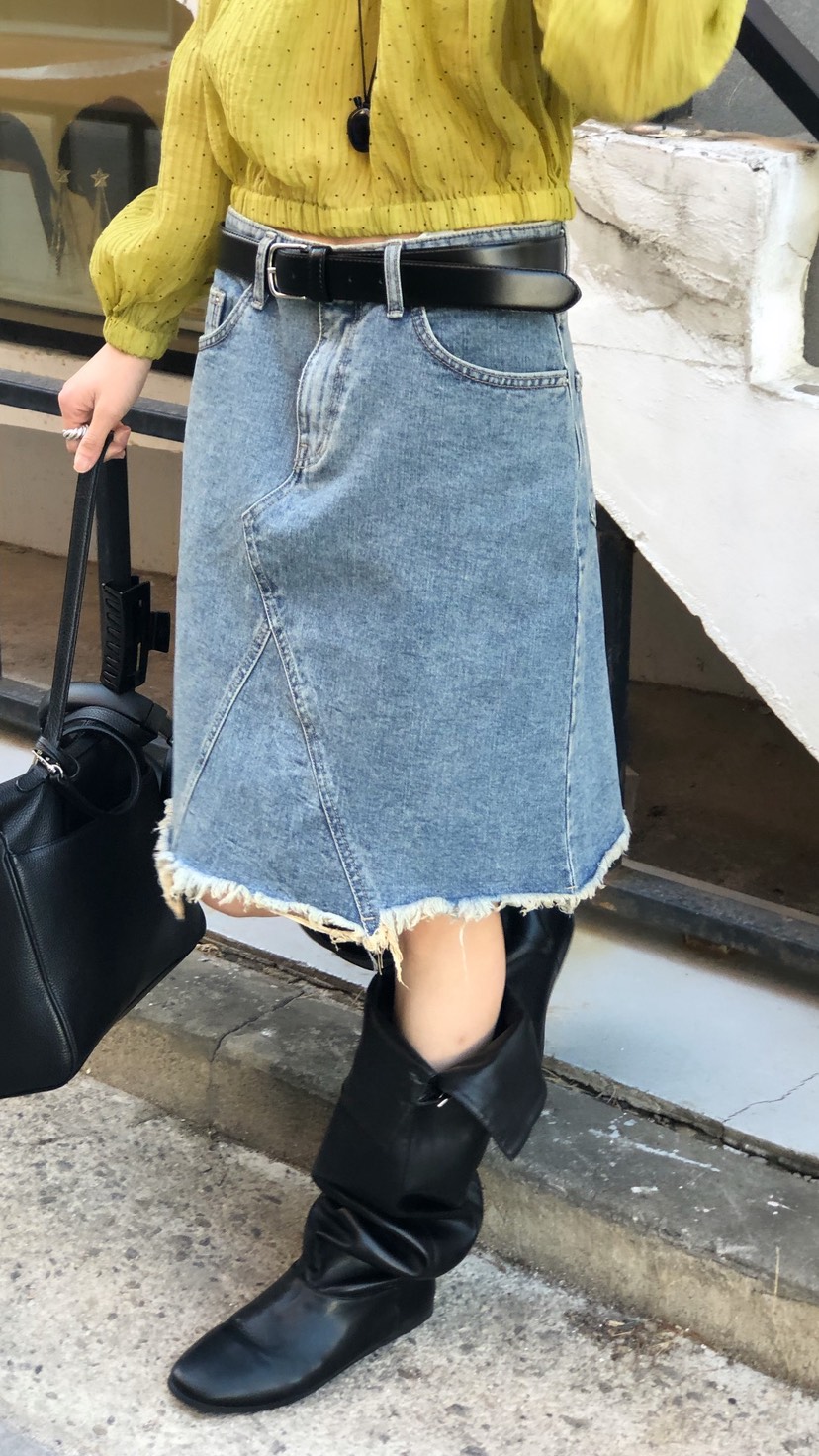 OVER RICH韓國東大門代購女士新款職業26春夏半身裙中短裙OVER RICH半身裙/中短裙