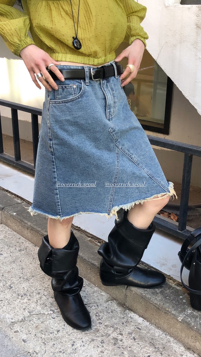 OVER RICH韓國東大門代購女士新款職業26春夏半身裙中短裙OVER RICH半身裙/中短裙