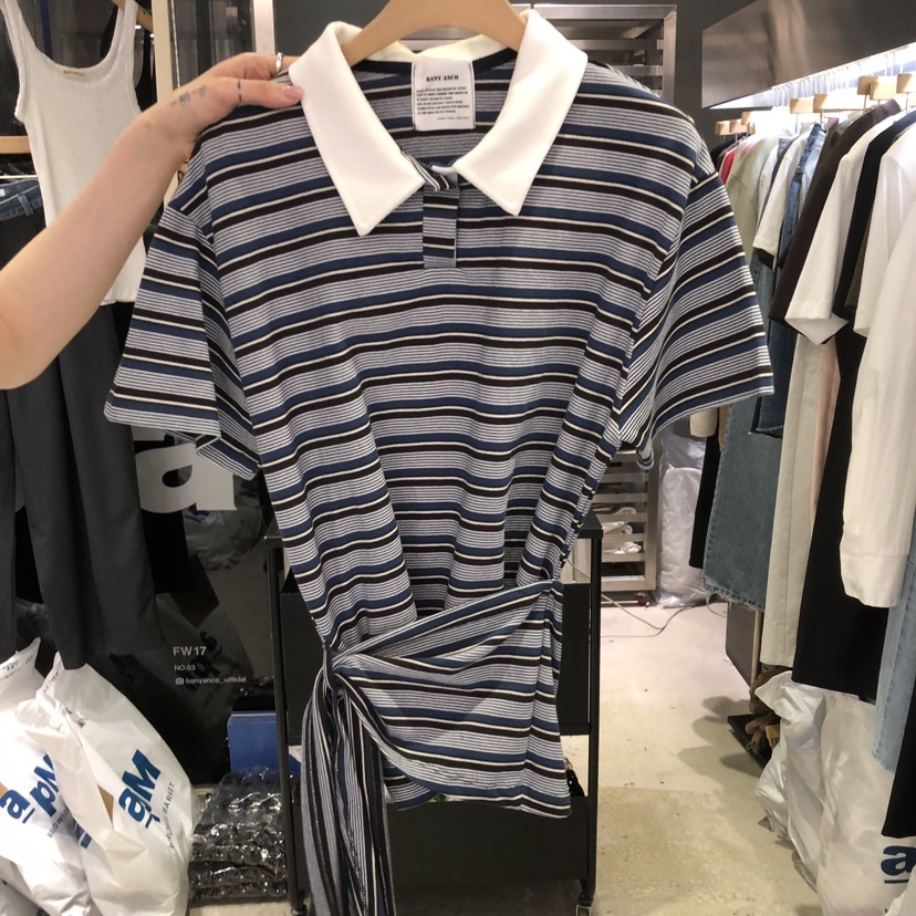 BANY ANCO韓國直郵女裝新品熱賣26春夏休閑推薦人氣職業T恤BANY ANCOT恤圖色2