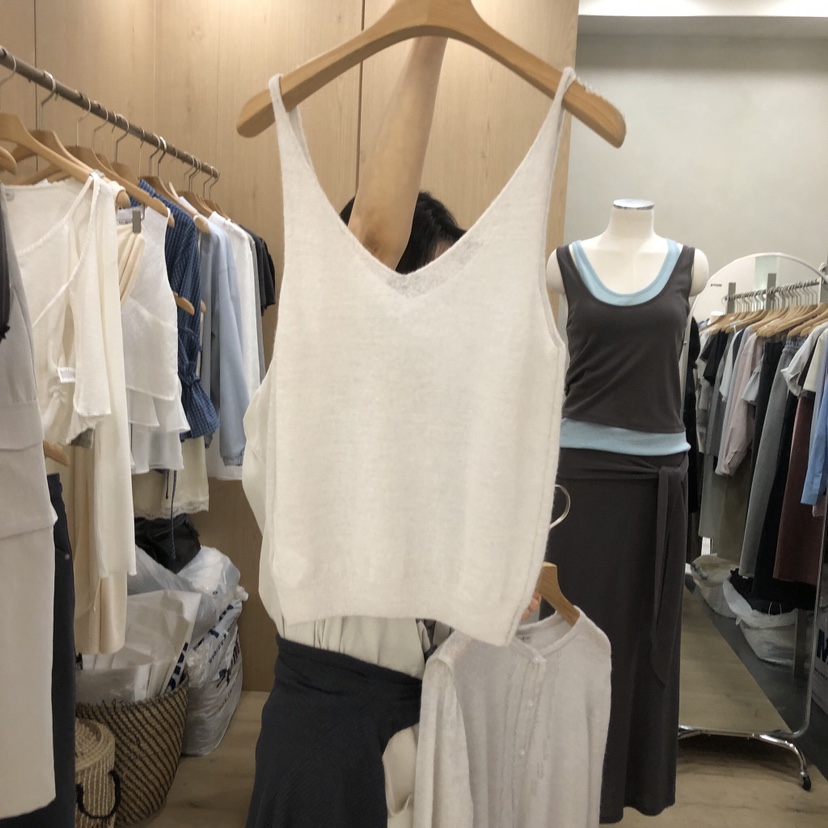 VILLABUTTON韓國代購女裝新款推薦職業26春夏吊帶背心雙層VILLABUTTON吊帶/背心