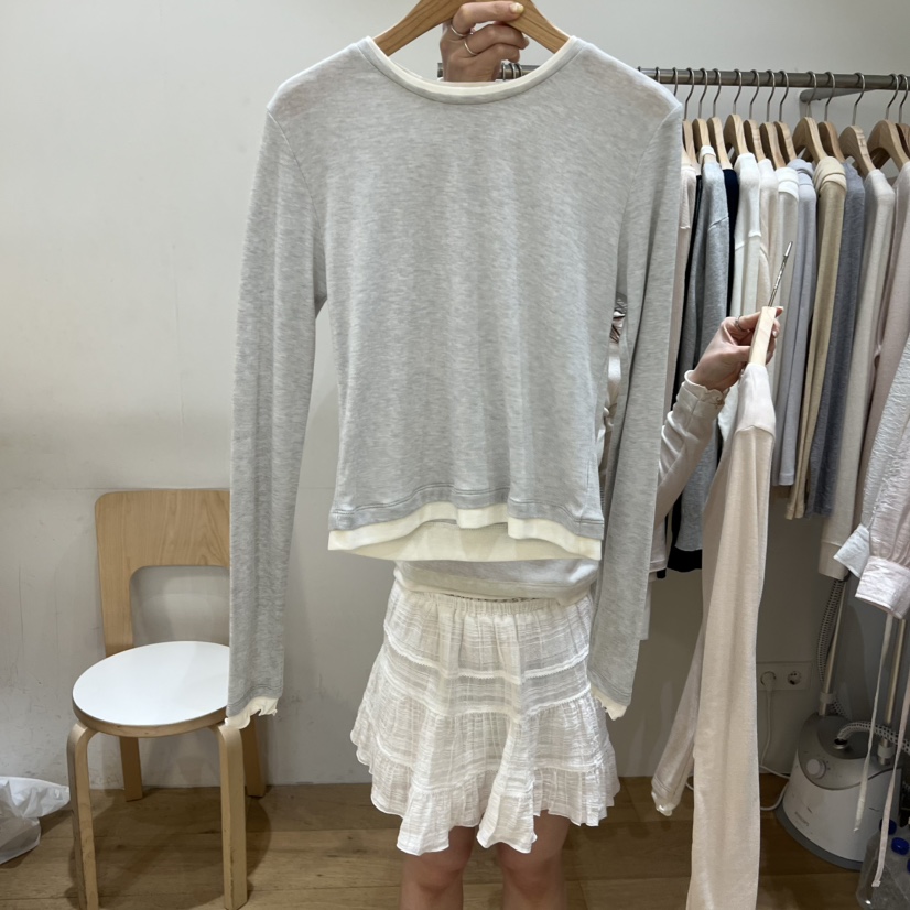 FOREST韓國東大門代購女裝新品推薦26春夏熱賣長袖T恤天絲FOREST長袖T恤圖色5