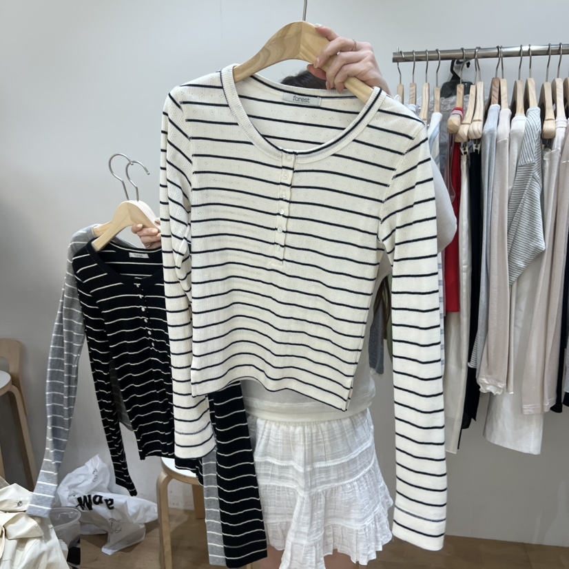 FOREST韓國東大門直郵女裝新款人氣26春夏熱賣推薦長袖T恤FOREST長袖T恤圖色1