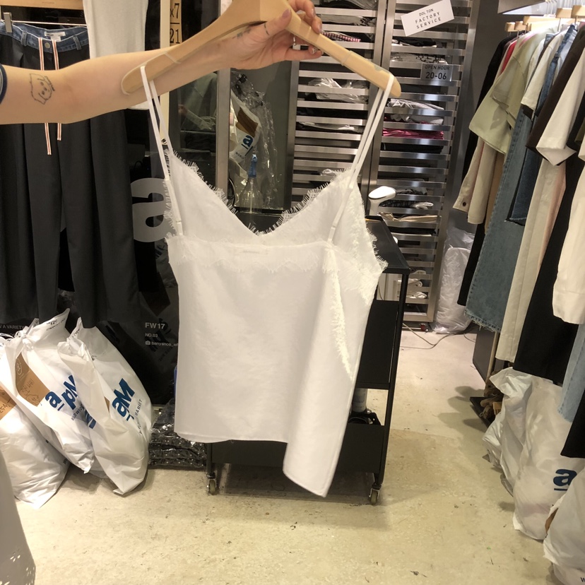 BANY ANCO韓國代購女士新款時尚職業休閑吊帶背心蕾絲緞面BANY ANCO吊帶/背心