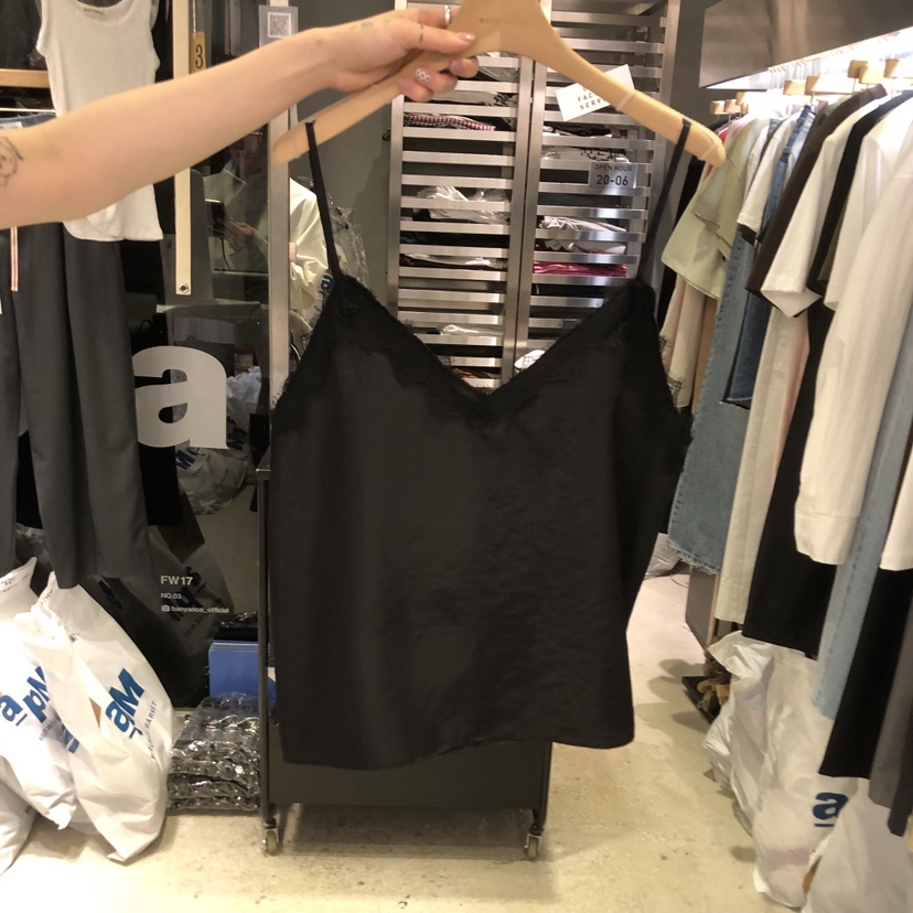 BANY ANCO韓國代購女士新款時尚職業休閑吊帶背心蕾絲緞面BANY ANCO吊帶/背心圖色2