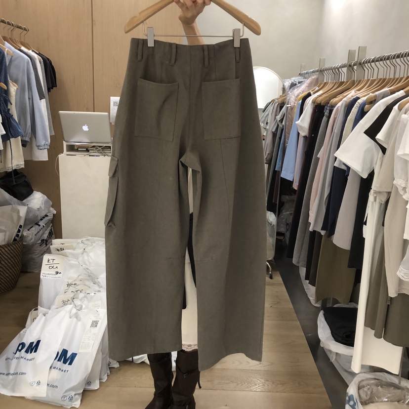 VILLABUTTON韓國東大門代購女裝新品推薦26春夏休閑褲口袋VILLABUTTON休閑褲