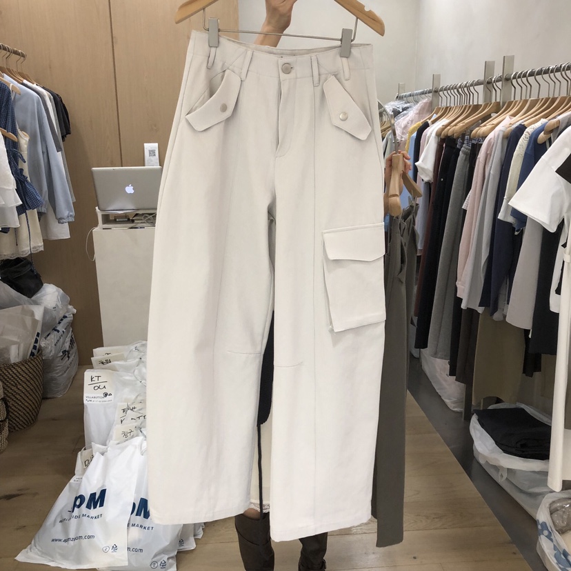 VILLABUTTON韓國東大門代購女裝新品推薦26春夏休閑褲口袋VILLABUTTON休閑褲圖色2