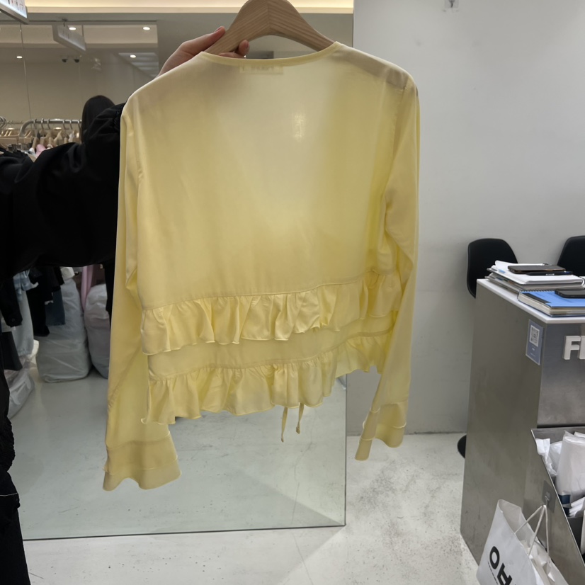 FLAUNT韓國代購女士新品人氣職業熱賣襯衫蕾絲衫不含內搭FLAUNT襯衫/蕾絲衫