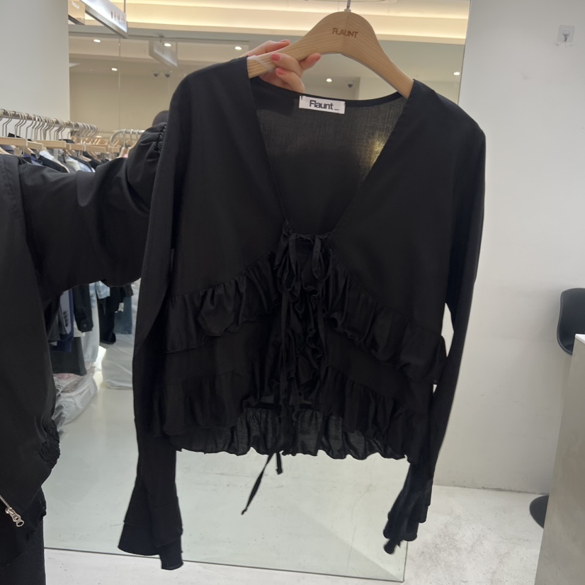 FLAUNT韓國代購女士新品人氣職業熱賣襯衫蕾絲衫不含內搭FLAUNT襯衫/蕾絲衫圖色4