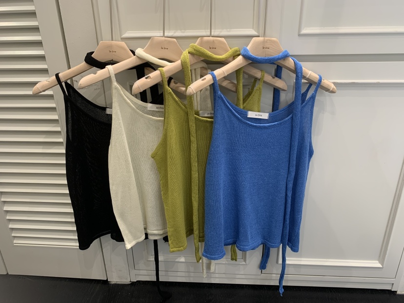 LE OVE/VERDI韓國直郵女裝新款推薦休閑吊帶背心含飄帶LE OVE/VERDI吊帶/背心