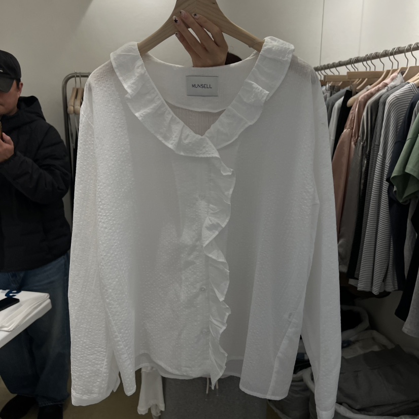MUNSELL韓國直郵實拍女士新款熱賣時尚推薦休閑襯衫蕾絲衫MUNSELL襯衫/蕾絲衫圖色2