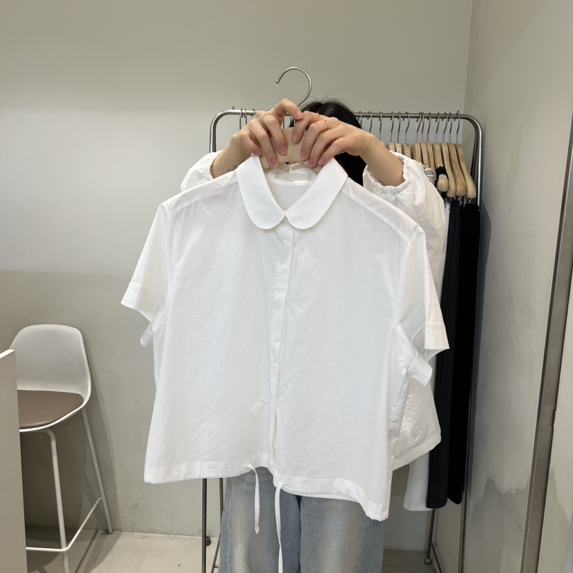 OUTRENE韓國東大門代購女士新款26春夏休閑人氣襯衫蕾絲衫OUTRENE襯衫/蕾絲衫圖色1