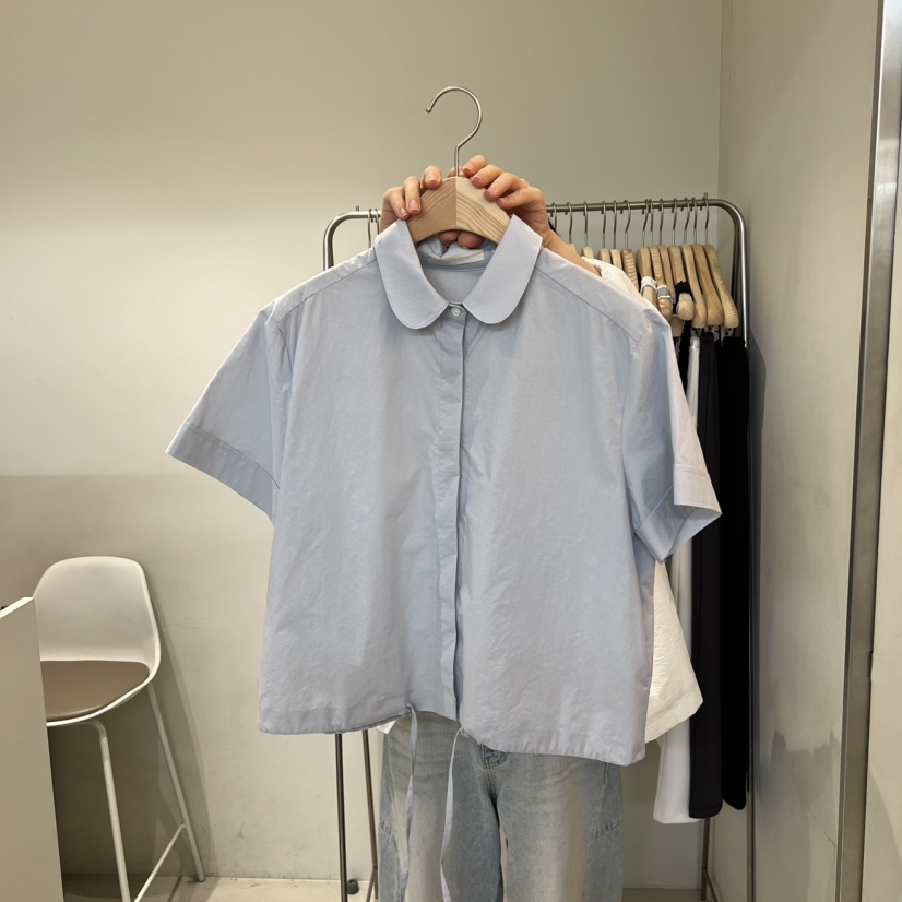 OUTRENE韓國東大門代購女士新款26春夏休閑人氣襯衫蕾絲衫OUTRENE襯衫/蕾絲衫圖色2