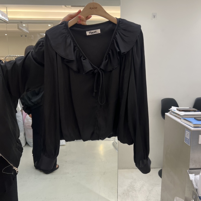 FLAUNT韓國直郵女裝新款推薦26春夏人氣休閑熱賣襯衫蕾絲衫FLAUNT襯衫/蕾絲衫圖色1