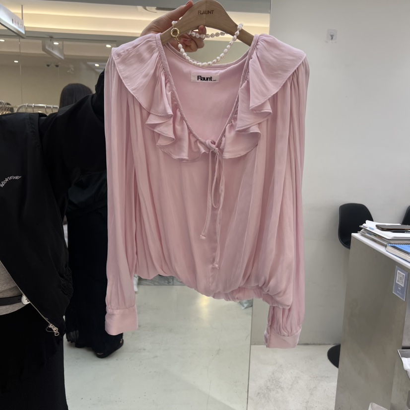 FLAUNT韓國直郵女裝新款推薦26春夏人氣休閑熱賣襯衫蕾絲衫FLAUNT襯衫/蕾絲衫圖色2