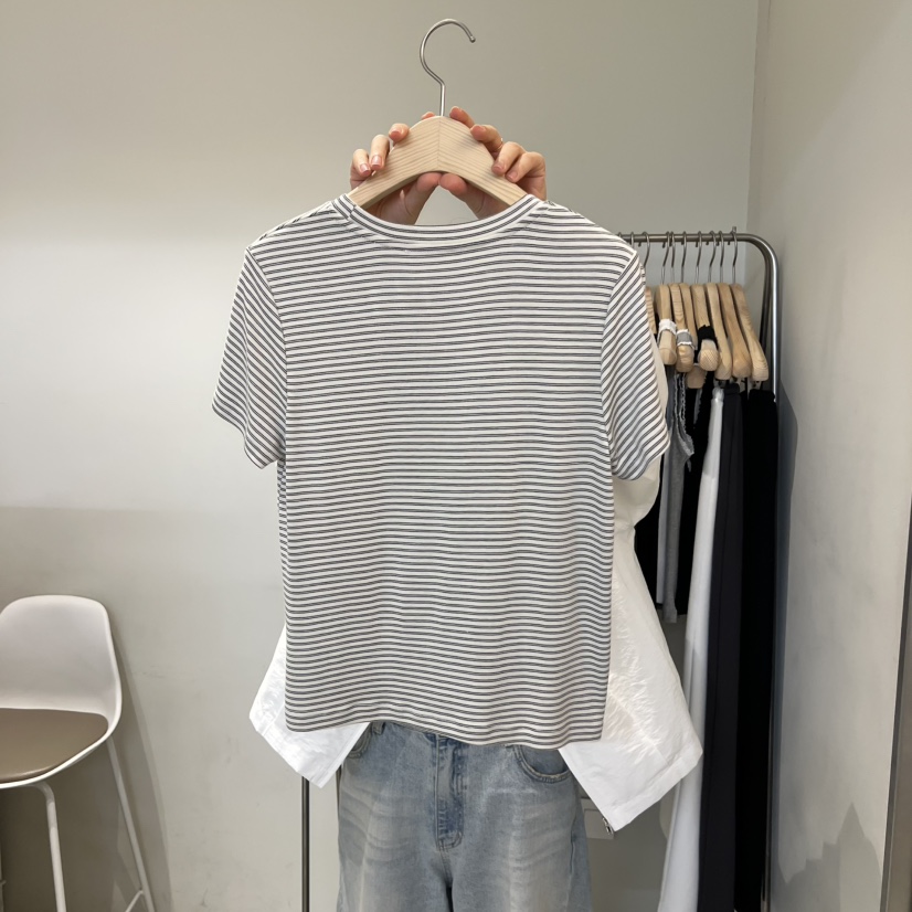 OUTRENE韓國代購女士新品休閑熱賣時尚職業人氣26春夏T恤OUTRENET恤