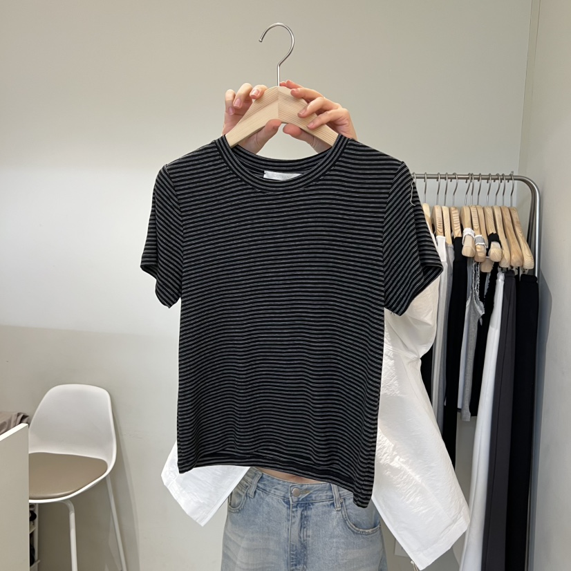 OUTRENE韓國代購女士新品休閑熱賣時尚職業人氣26春夏T恤OUTRENET恤圖色2