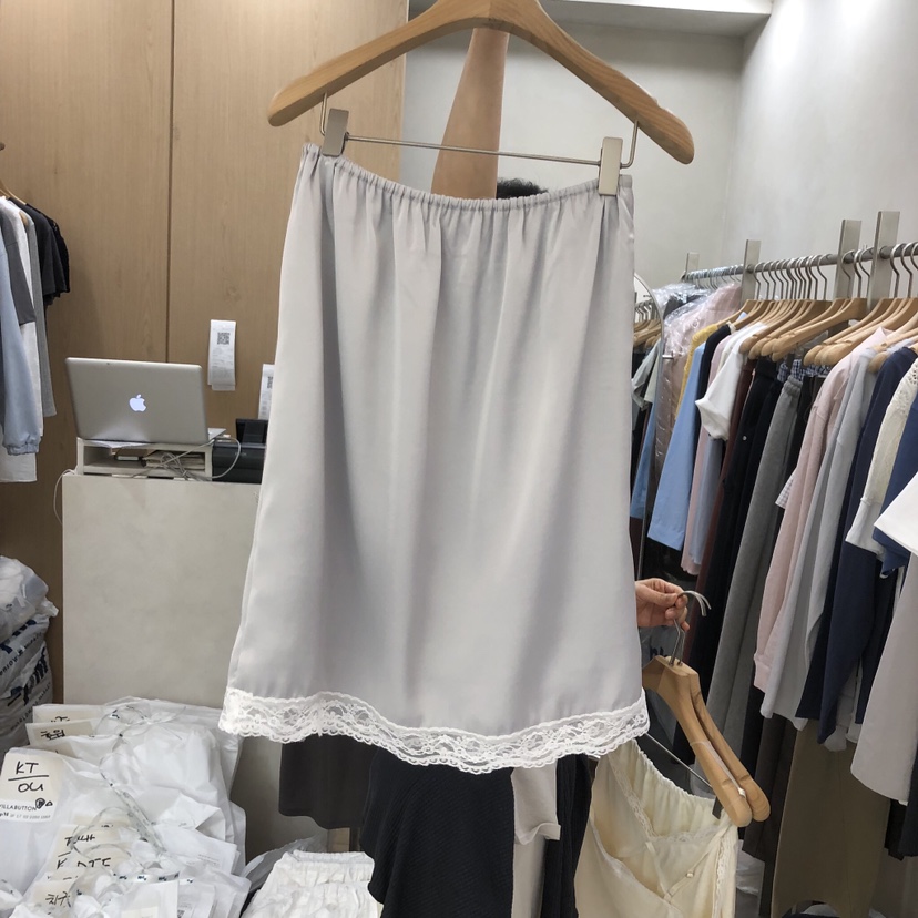 VILLABUTTON韓國直郵女裝新品休閑26春夏半身裙中短裙蕾絲VILLABUTTON半身裙/中短裙