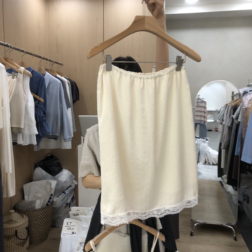 VILLABUTTON韓國直郵女裝新品休閑26春夏半身裙中短裙蕾絲VILLABUTTON半身裙/中短裙圖色1