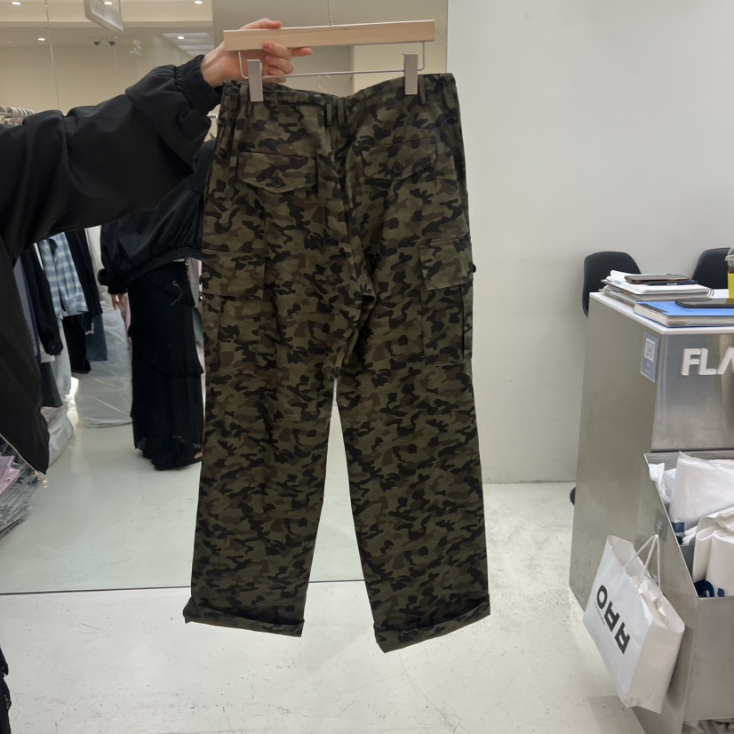 FLAUNT韓國直郵實拍女士新款職業人氣休閑褲工裝復古迷彩FLAUNT休閑褲