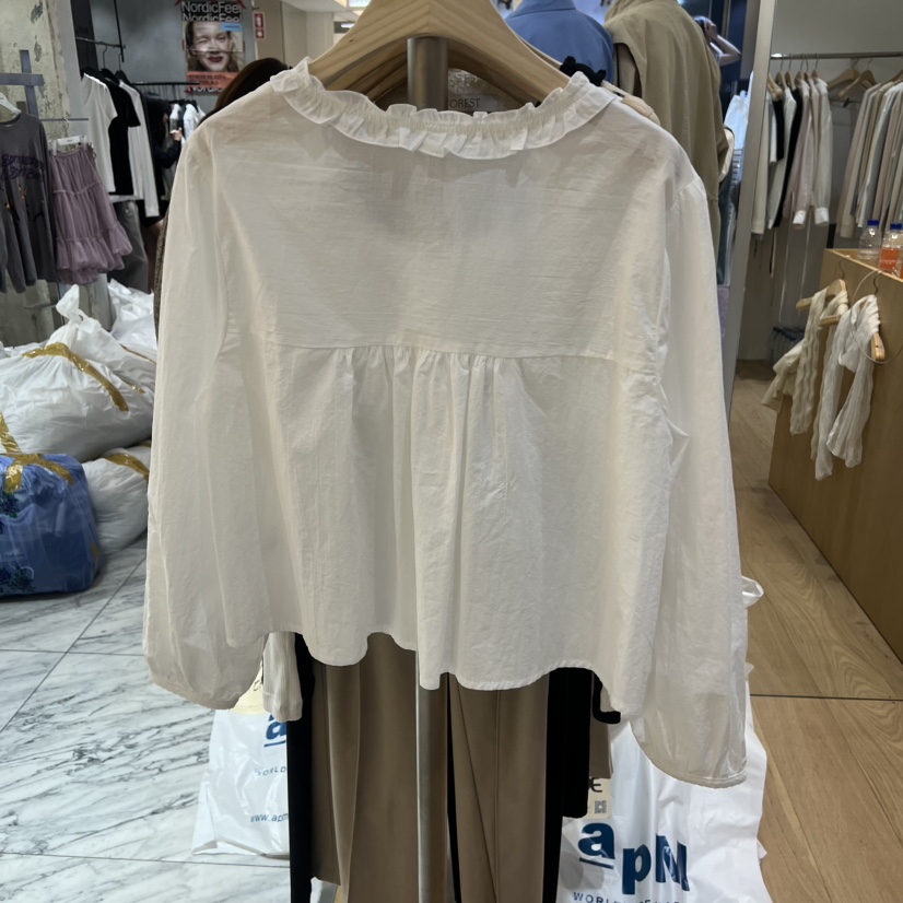 FOREST韓國直郵實拍女裝新品26春夏休閑時尚職業襯衫蕾絲衫FOREST襯衫/蕾絲衫