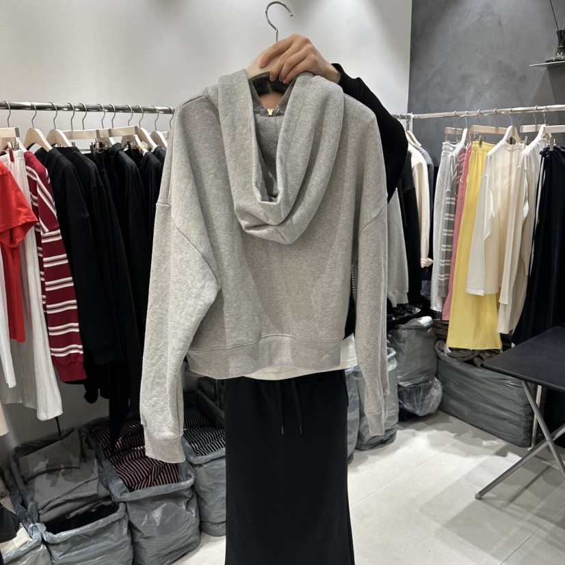 OPEN韓國直郵女裝新品時尚人氣休閑26春夏夾克連帽衫拉鏈OPEN夾克