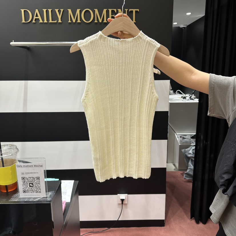 DAILY MOMENT韓國代購女裝新款職業人氣吊帶背心針織羅紋DAILY MOMENT吊帶/背心