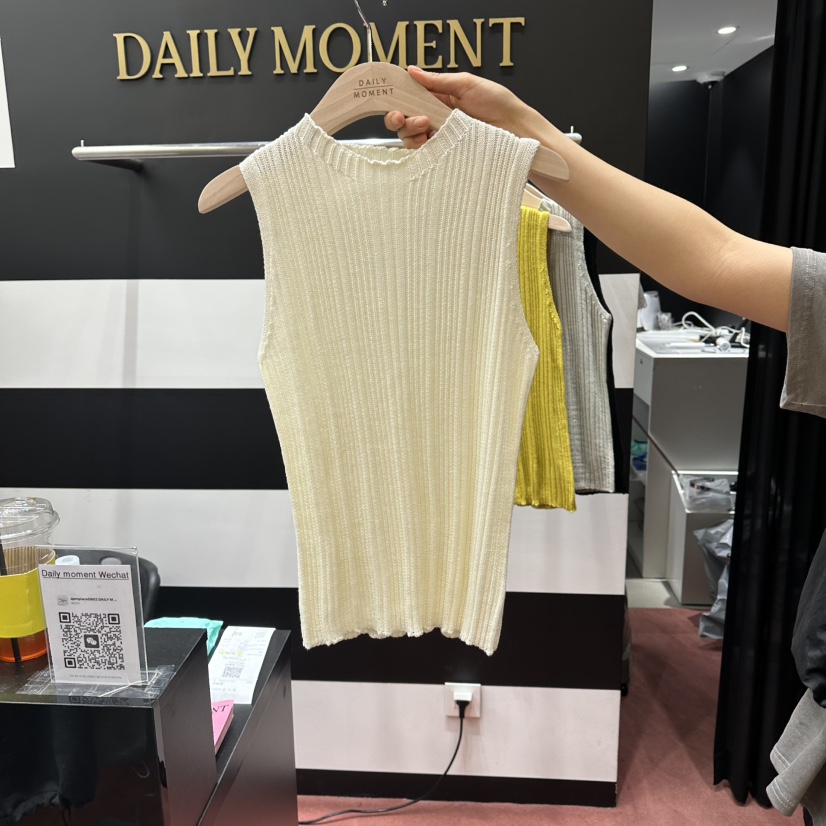 DAILY MOMENT韓國代購女裝新款職業人氣吊帶背心針織羅紋DAILY MOMENT吊帶/背心圖色2