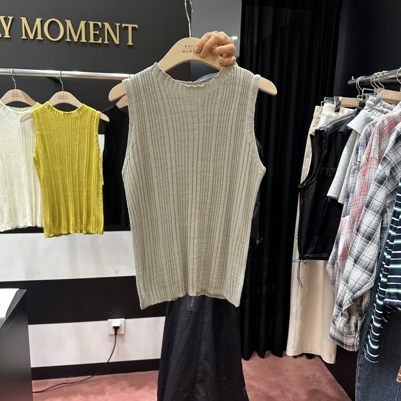 DAILY MOMENT韓國代購女裝新款職業人氣吊帶背心針織羅紋DAILY MOMENT吊帶/背心圖色4