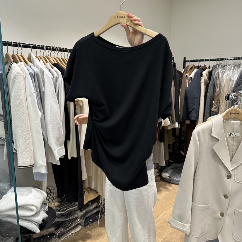 M.G.N韓國東大門直郵女士新品人氣26春夏熱賣休閑T恤褶皺MAGNETT恤圖色4