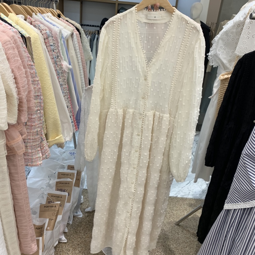 A韓國代購女士新品推薦休閑26春夏時尚人氣熱賣連衣裙含腰繩A STORE連衣裙圖色2