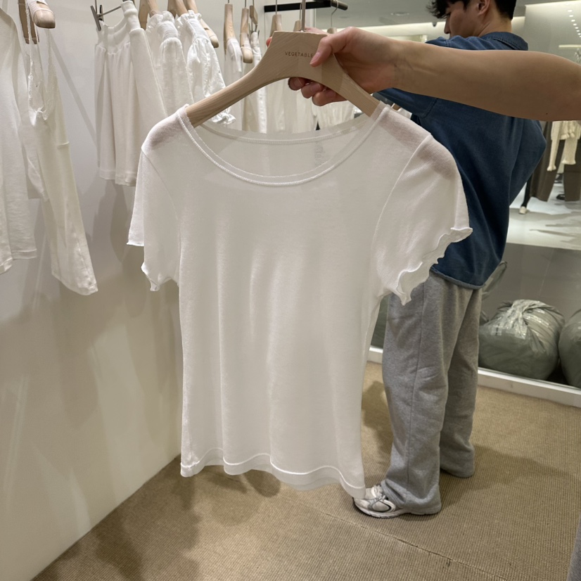 VEGETABLE韓國直郵實拍女士新品26春夏人氣職業休閑推薦T恤VEGETABLET恤圖色1