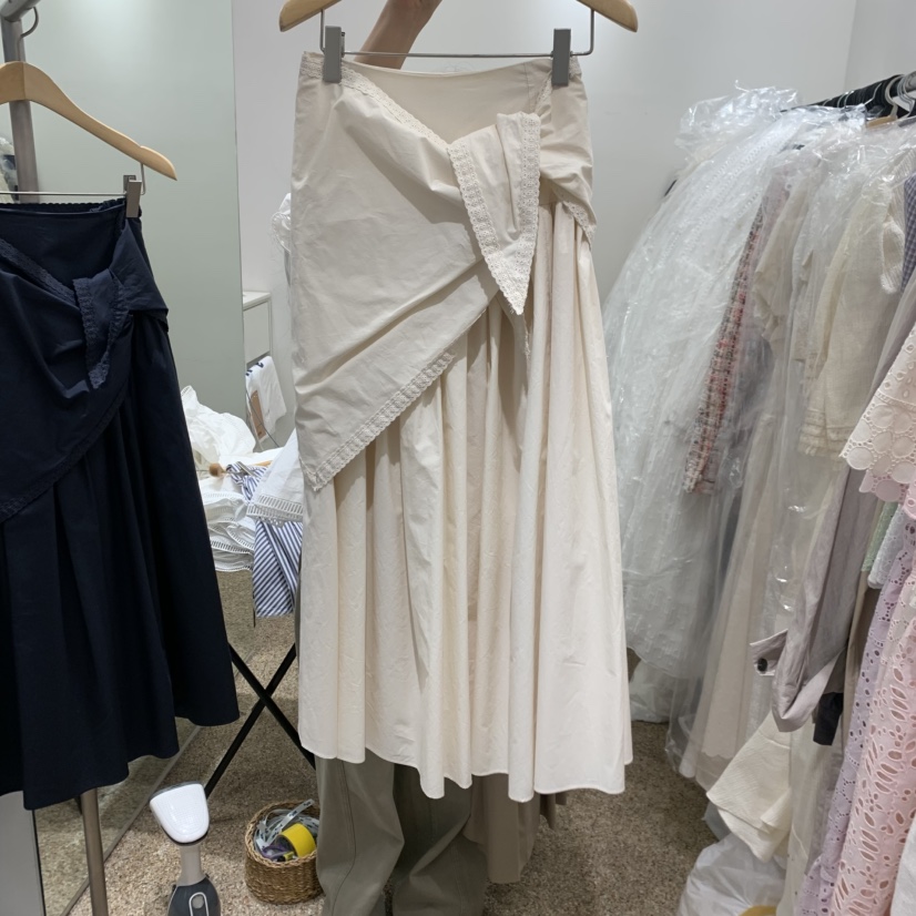 A韓國東大門代購女士新款人氣26春夏休閑半身裙中短裙含圍巾A STORE半身裙/中短裙圖色3