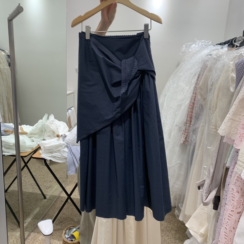 A韓國東大門代購女士新款人氣26春夏休閑半身裙中短裙含圍巾A STORE半身裙/中短裙圖色4