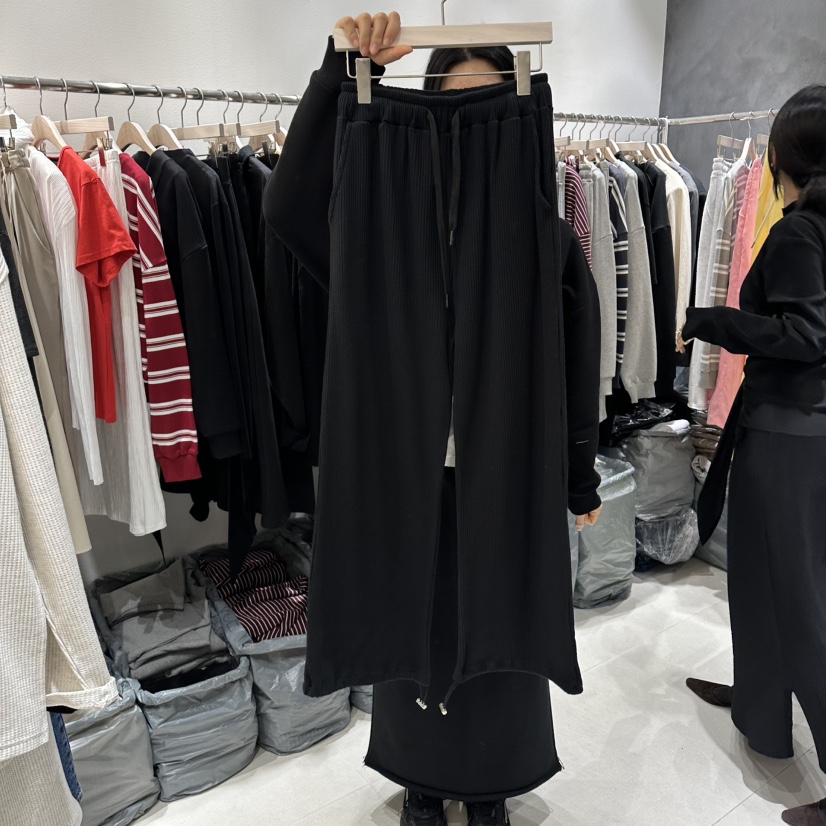 OPEN韓國代購女士新款休閑時尚人氣推薦26春夏休閑褲華夫格OPEN休閑褲圖色2