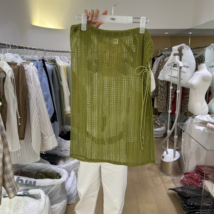 TED韓國東大門代購女裝新款人氣時尚26春夏半身裙中短裙裹身裙TED半身裙/中短裙圖色2